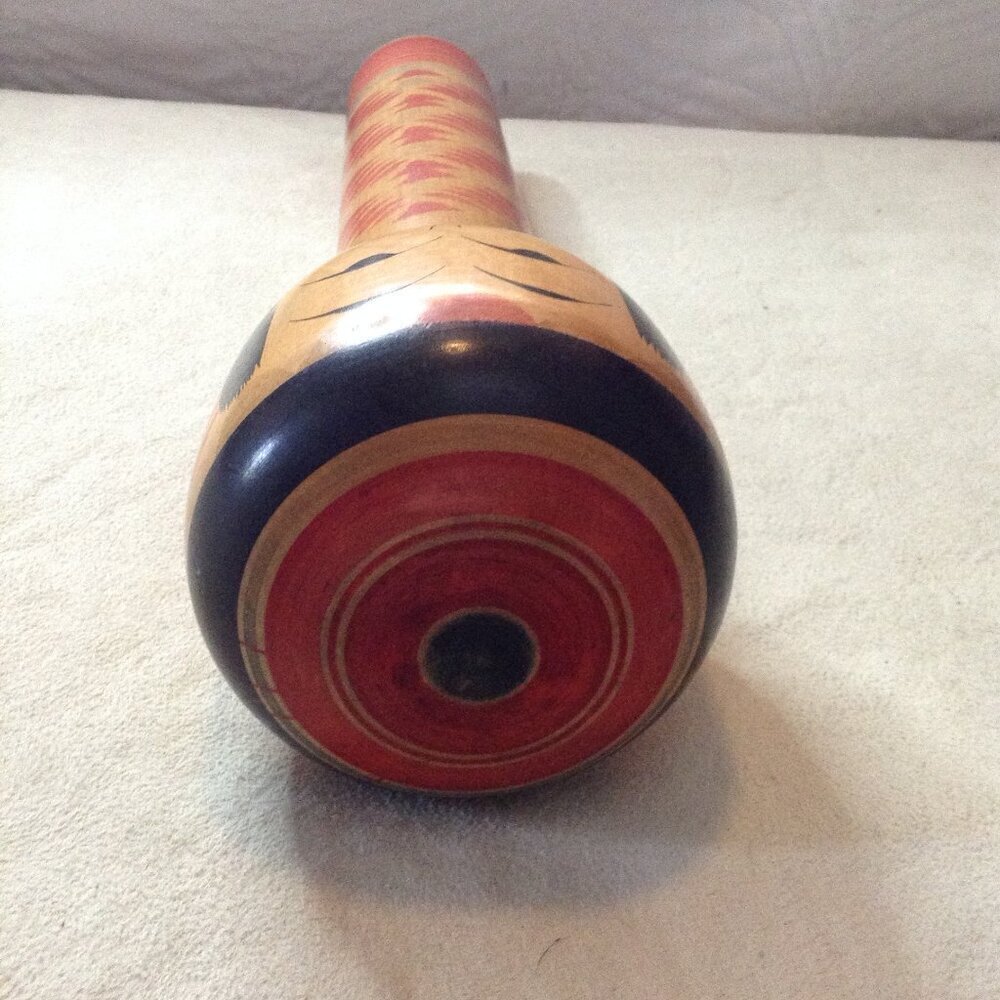 VTG Japanese Kokeshi Doll; "Male Warrior"; Dento, signed, wood turned; Collect - Picture 4 of 5